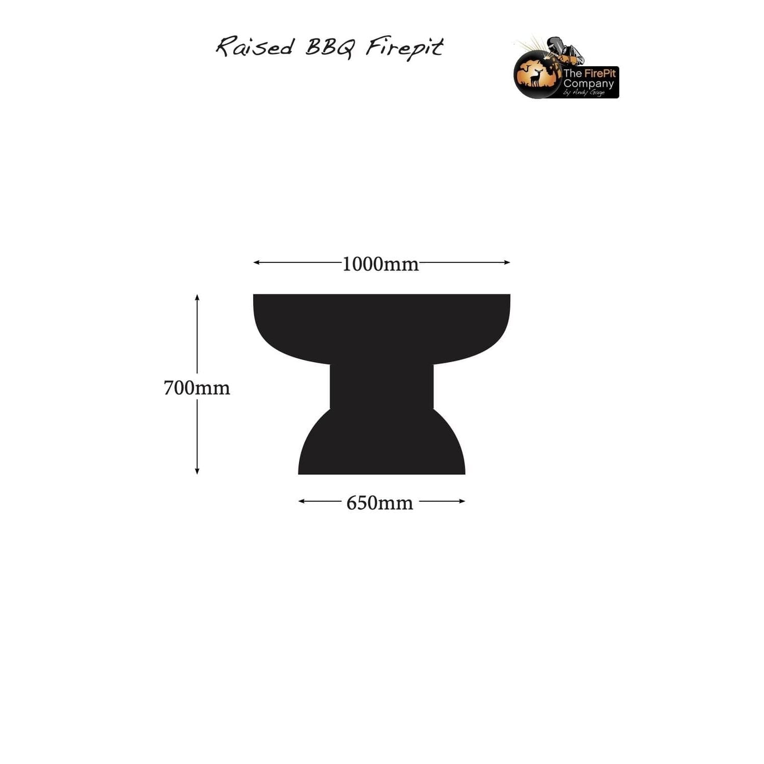 Raised Fire Pit BBQ - Large - warriorgarden