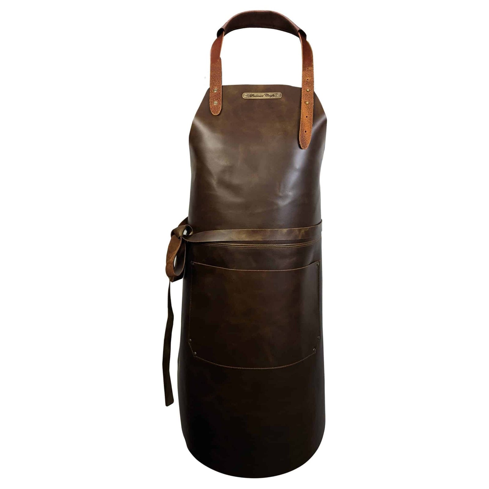The XL Classic BBQ, rustic leather apron - warriorgarden