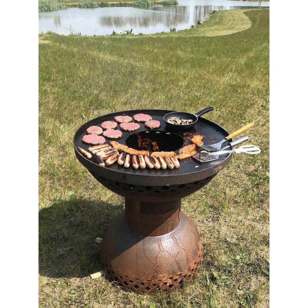 Raised Fire Pit BBQ - Small - warriorgarden