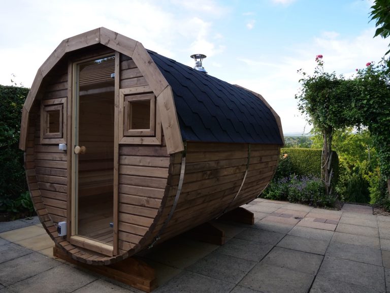 The Baltic Sauna, half panoramic window, 2.4 metre - warriorgarden