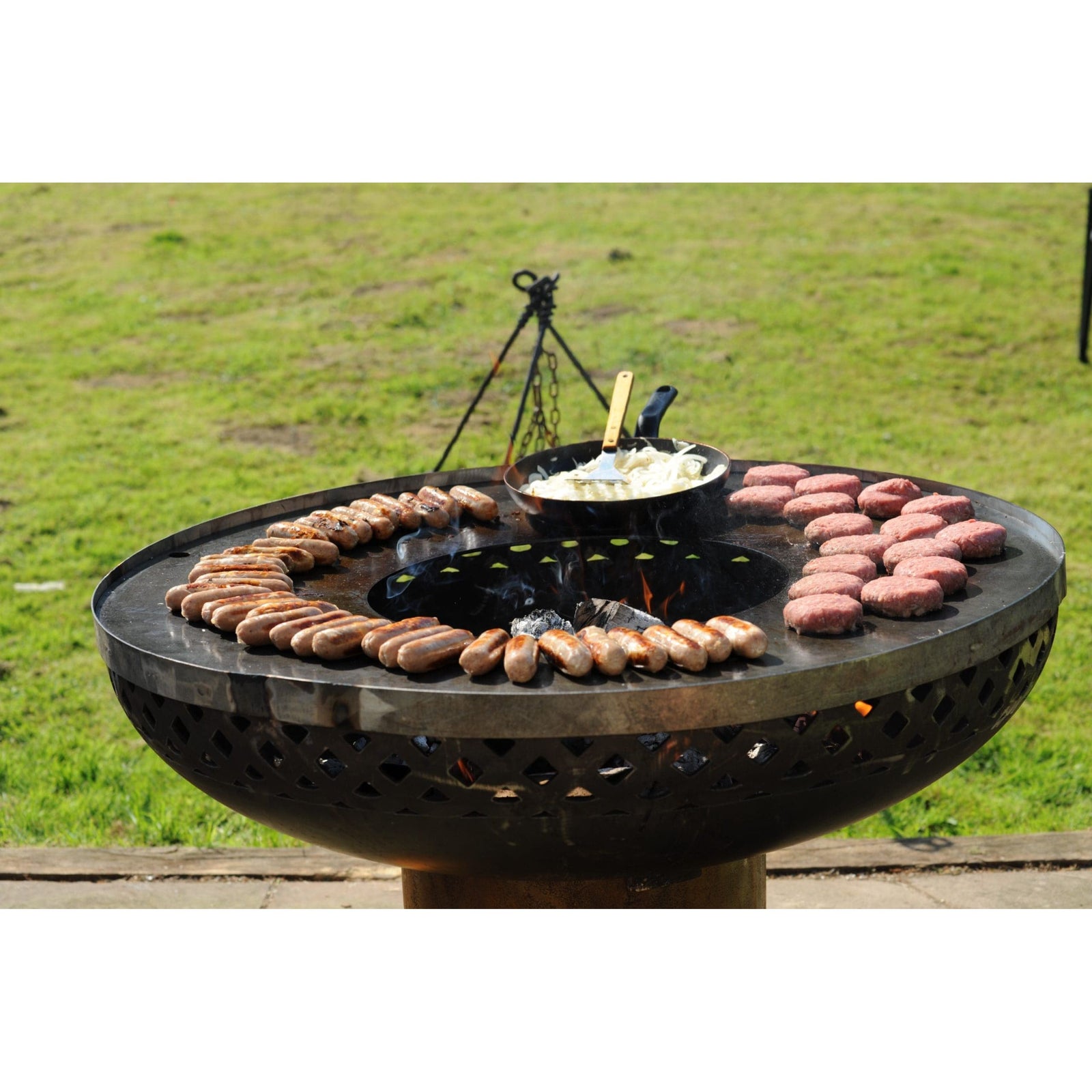 Raised Fire Pit BBQ - Large - warriorgarden