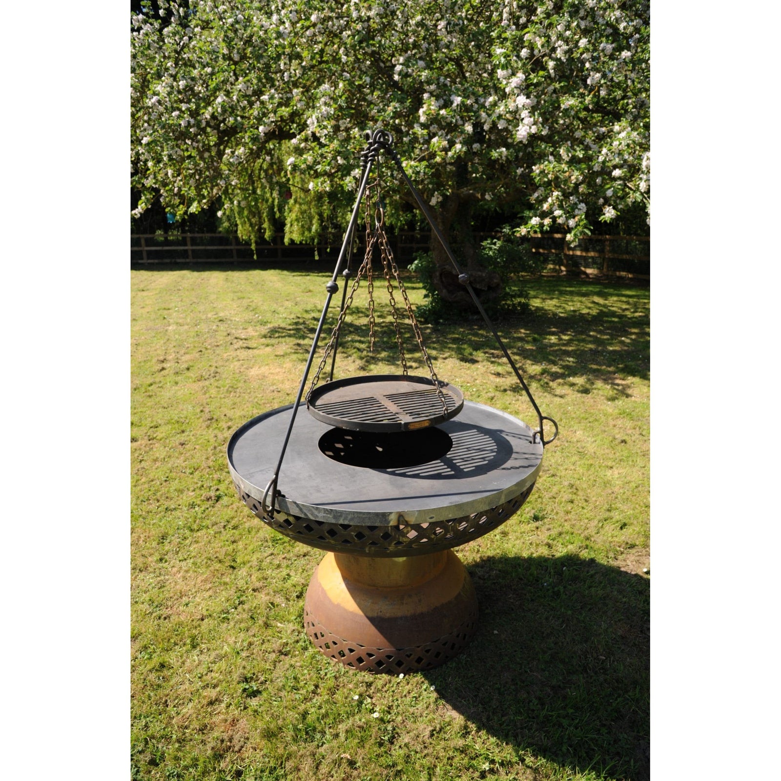Raised Fire Pit BBQ - Large - warriorgarden