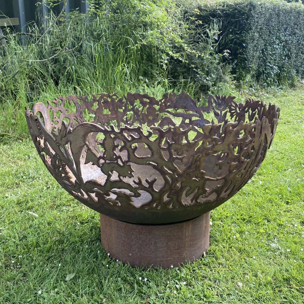 fairy bowl with magical creatures in day no flame