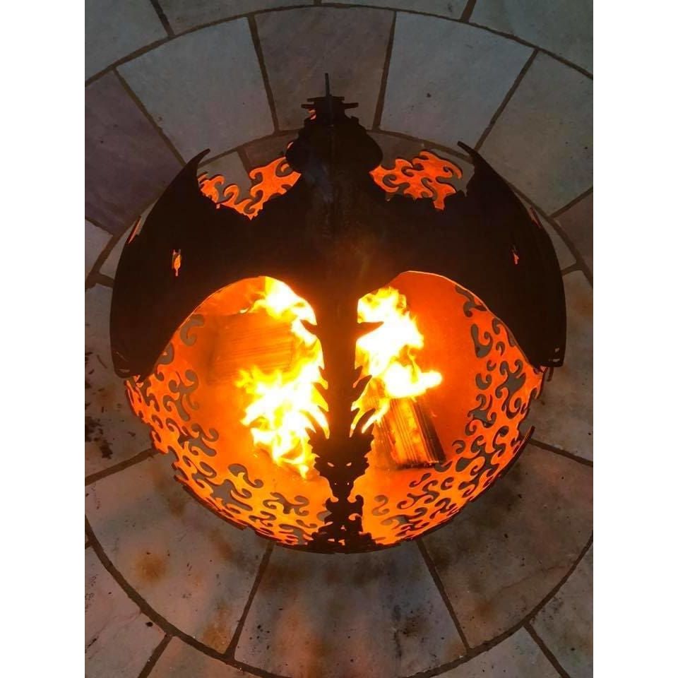 flying dragon fire bowl aerial view