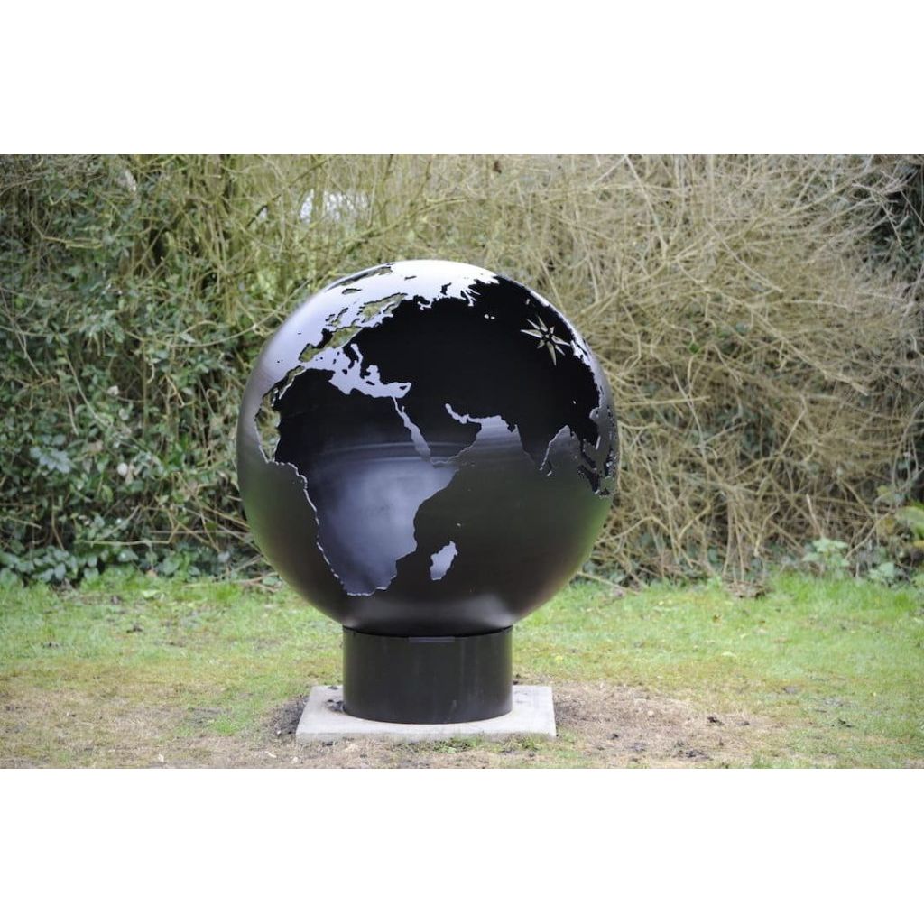 wide image of globe fire bowl