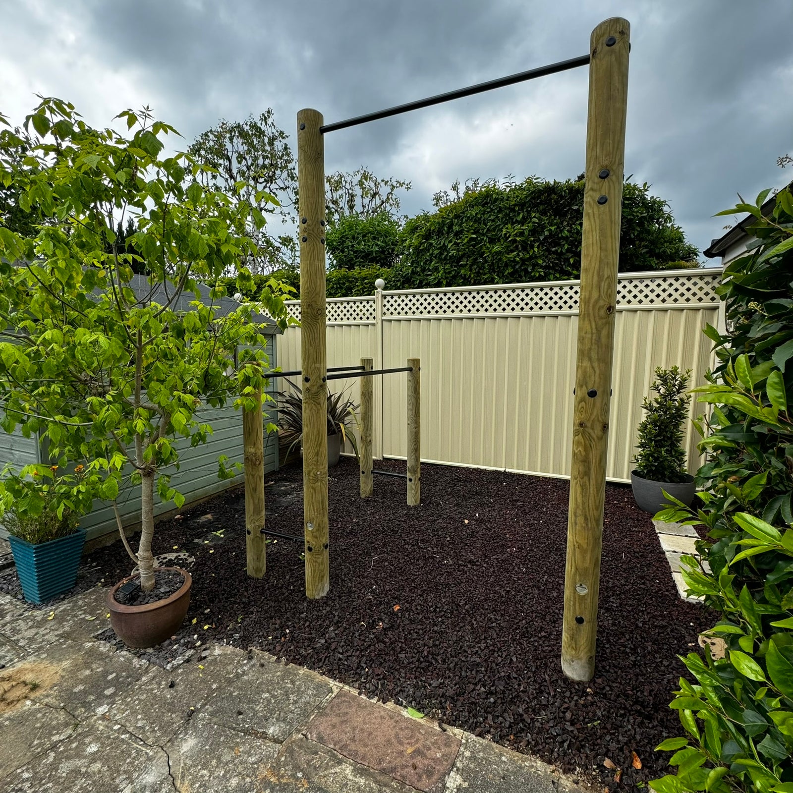 Contemporary Pro Single Pull‑Up Bar & Dip Station - warriorgarden