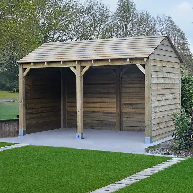 Wooden 'Stable' Kit for BBQ's and Hot Tubs - 4.8 x 3m - warriorgarden