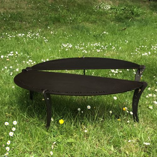 29.5" Giant Black Iron Split Fire Table - warriorgarden