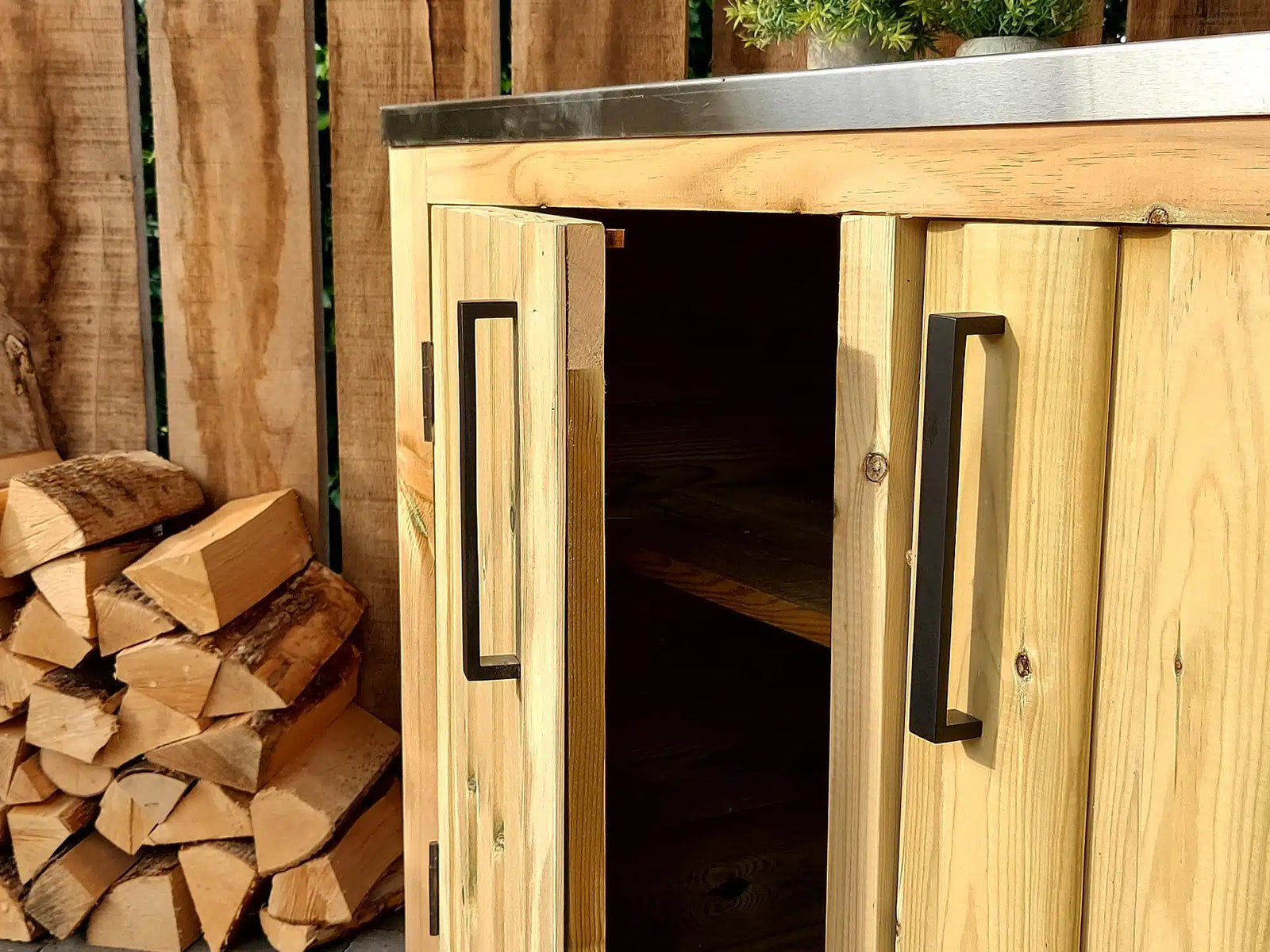 Rustic Outdoor Kitchen Cabinet - warriorgarden