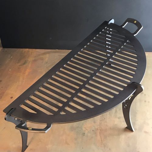 24" Black Iron split BBQ Chapa - warriorgarden
