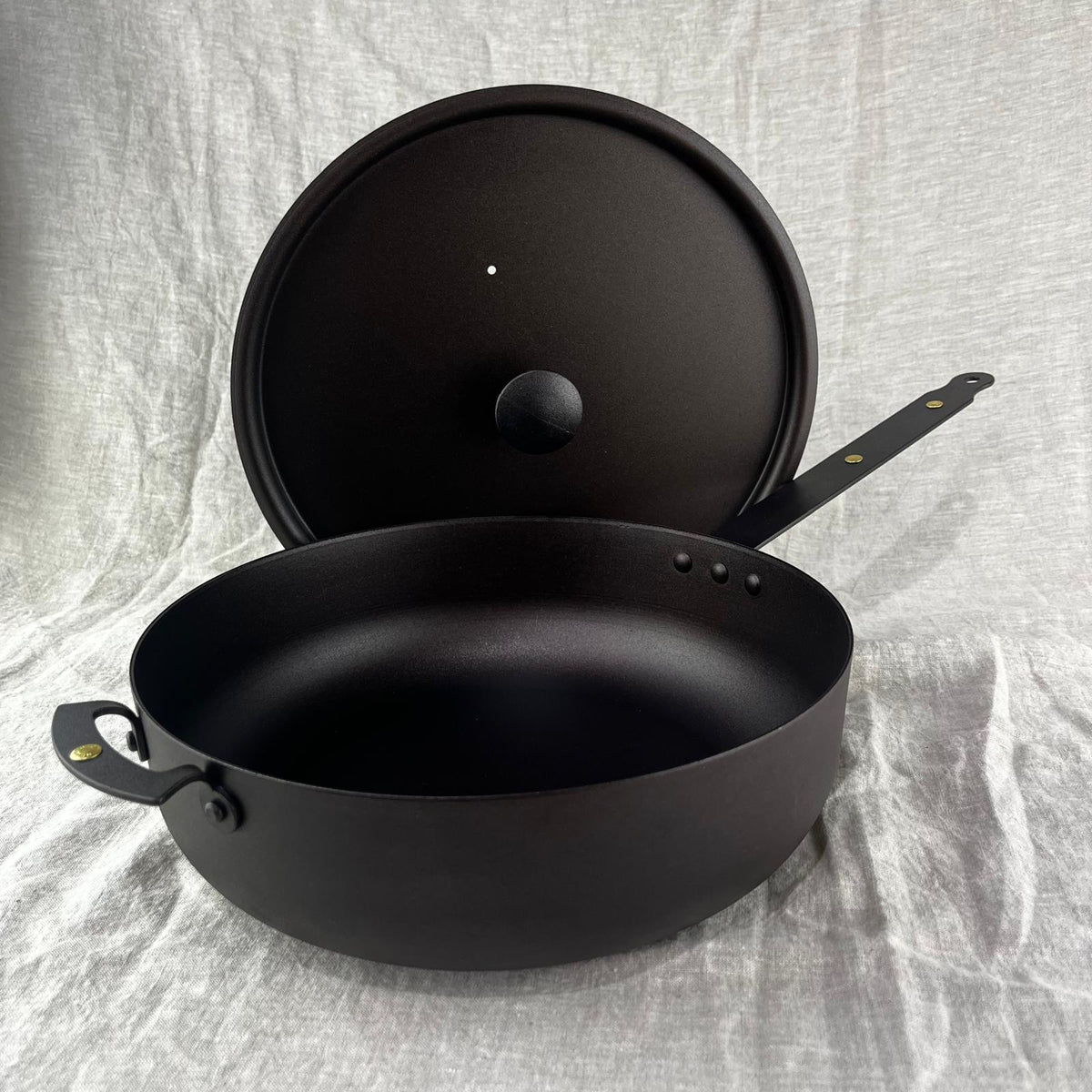 11" Sauteuse Casserole with Lid – Deep Pan - warriorgarden