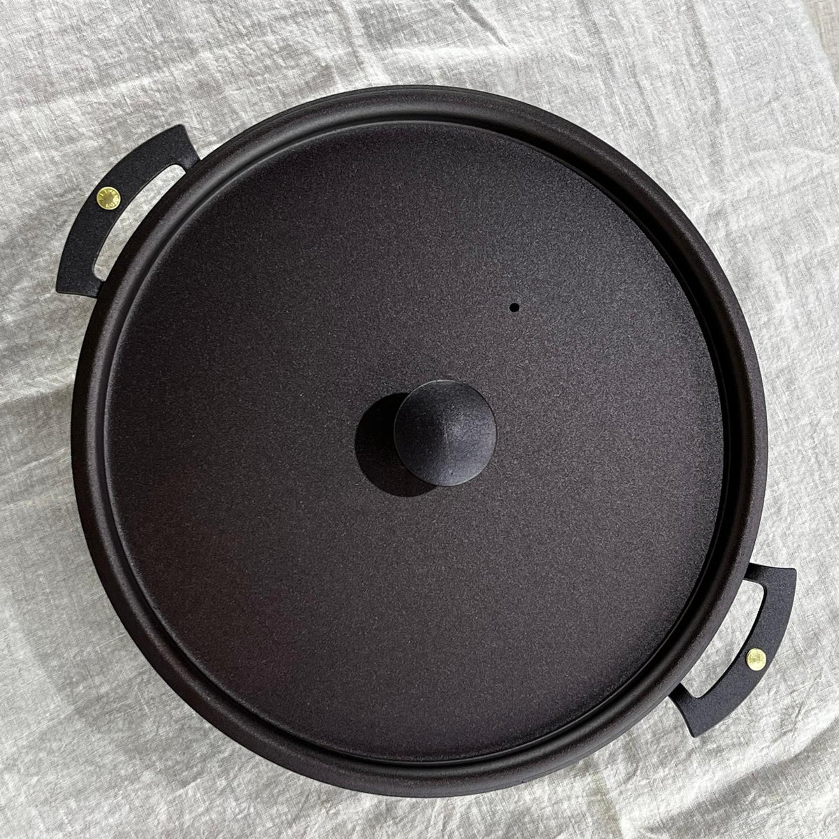 11" Spun Iron Prospector Sauteuse Casserole with Lid - warriorgarden