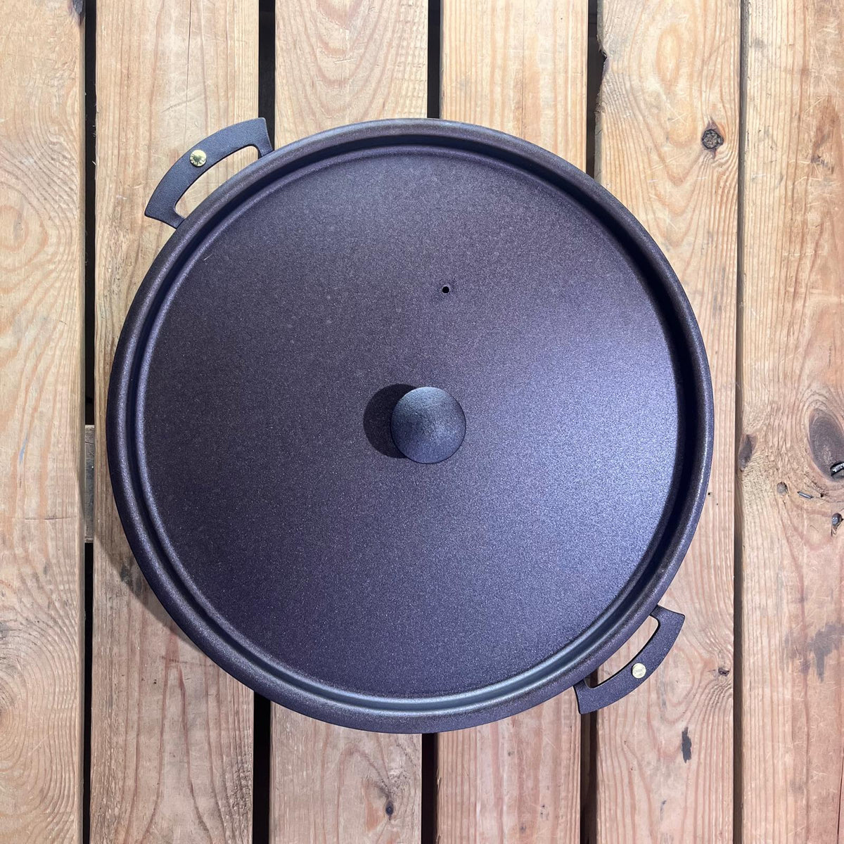 13" Prospector Pan with Double Steel Handles and Lid - warriorgarden