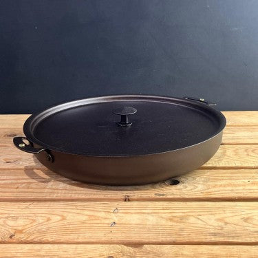 13" Prospector Pan with Double Steel Handles and Lid - warriorgarden