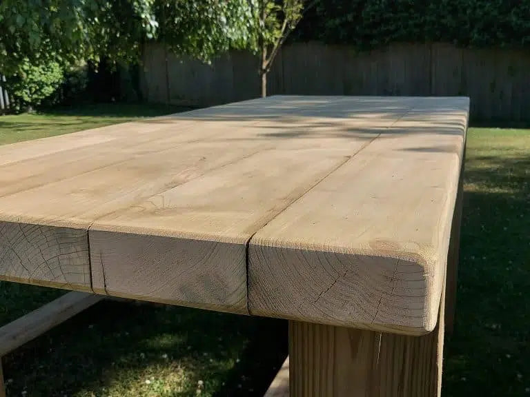 Rustic Table and Bench Set - warriorgarden