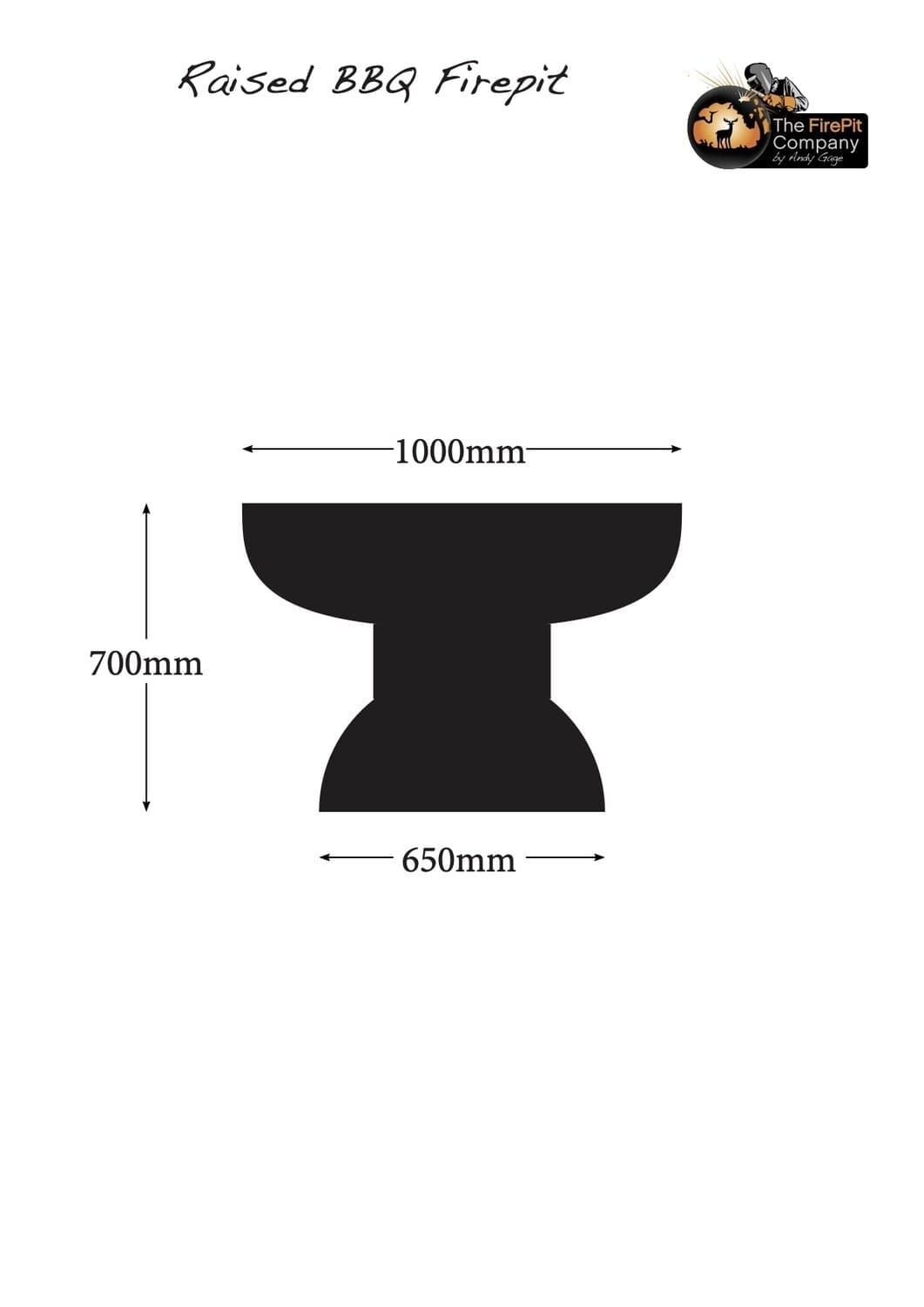 Raised Fire Pit BBQ - Large - warriorgarden