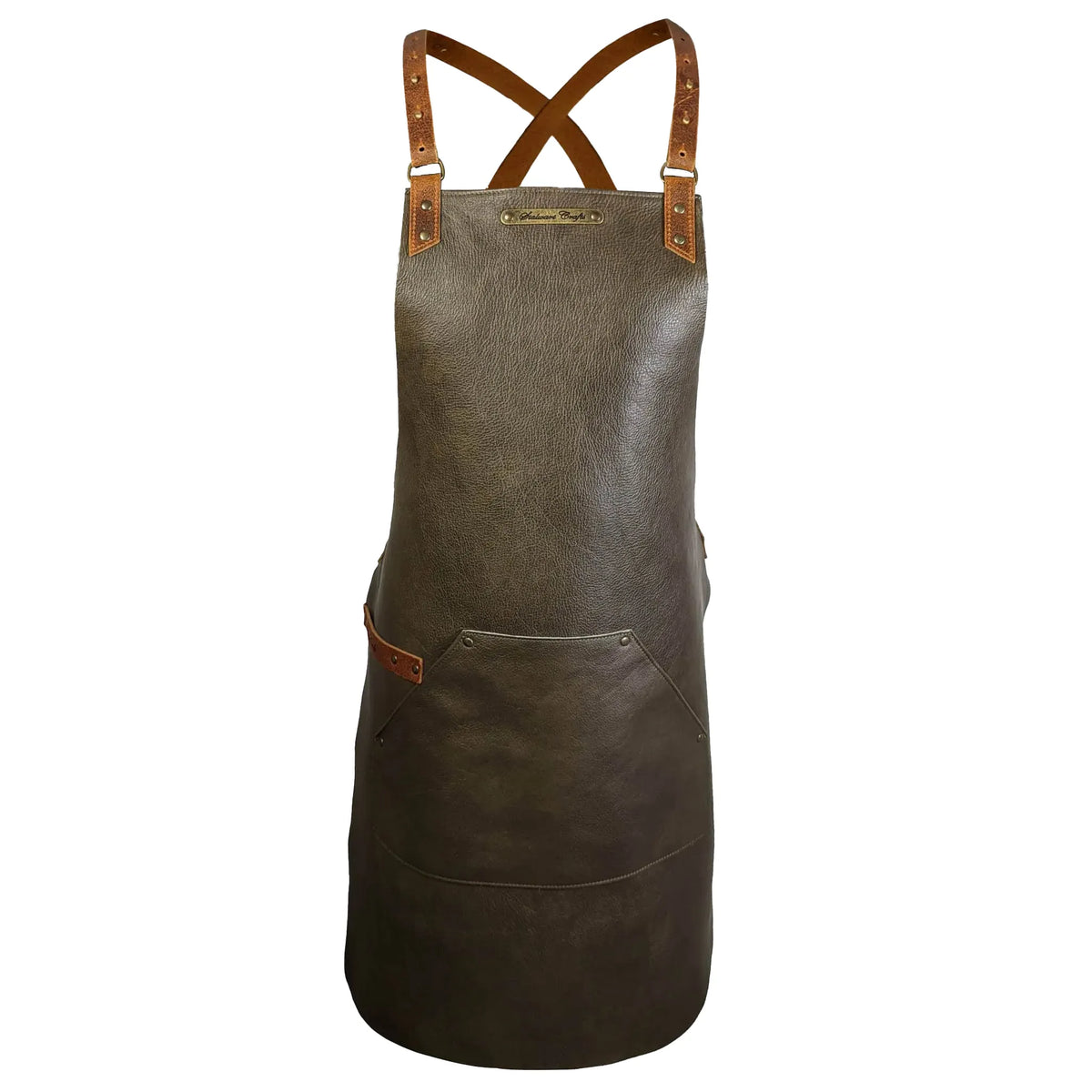 The BBQ cross strap DELUXE leather apron - warriorgarden