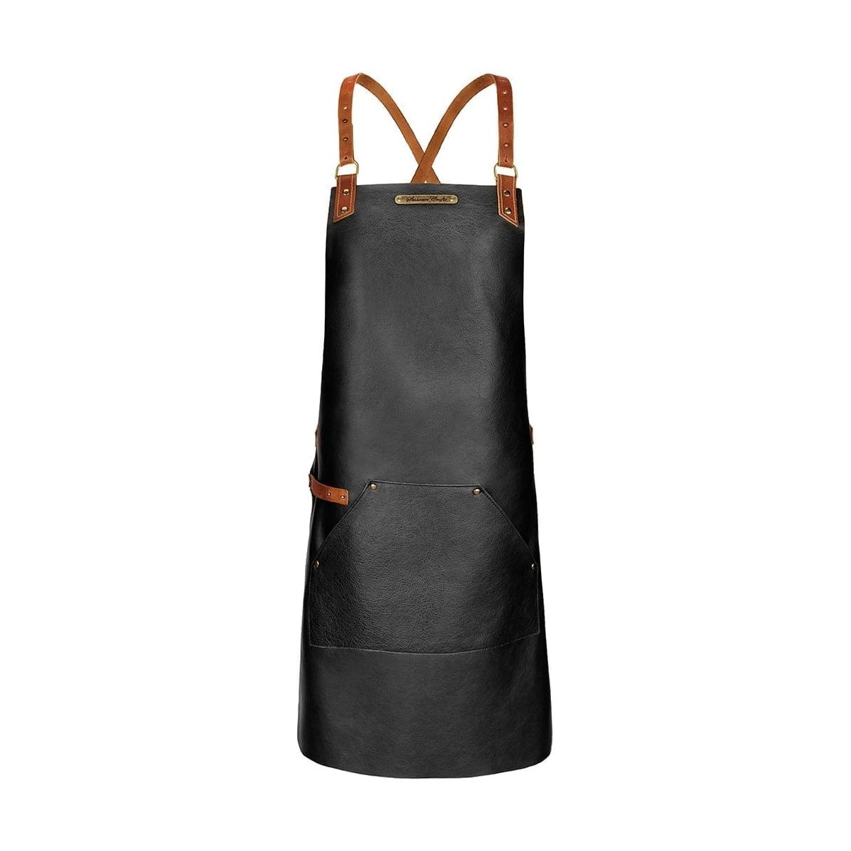 The XL BBQ cross strap DELUXE leather apron - warriorgarden