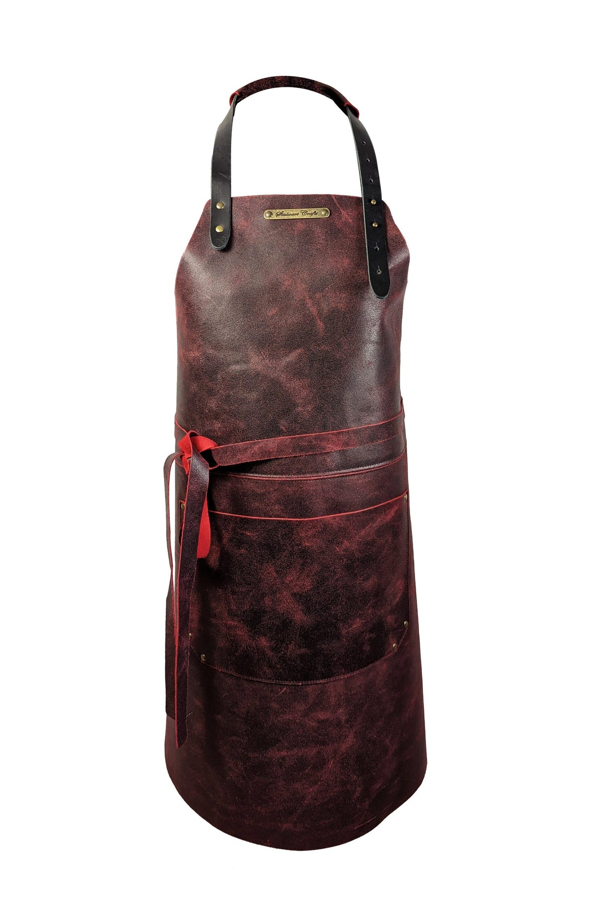 The XL Classic BBQ, rustic leather apron - warriorgarden