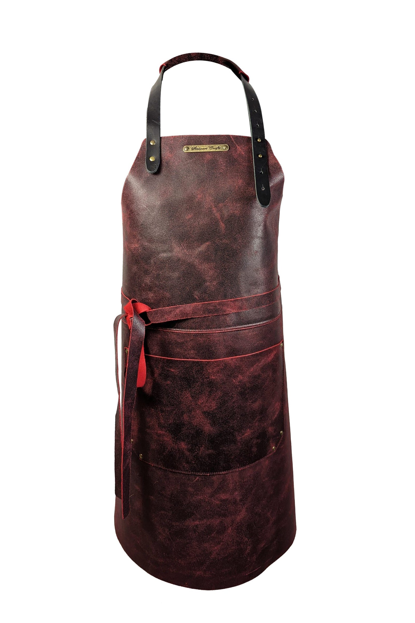 The XL Classic BBQ, rustic leather apron - warriorgarden