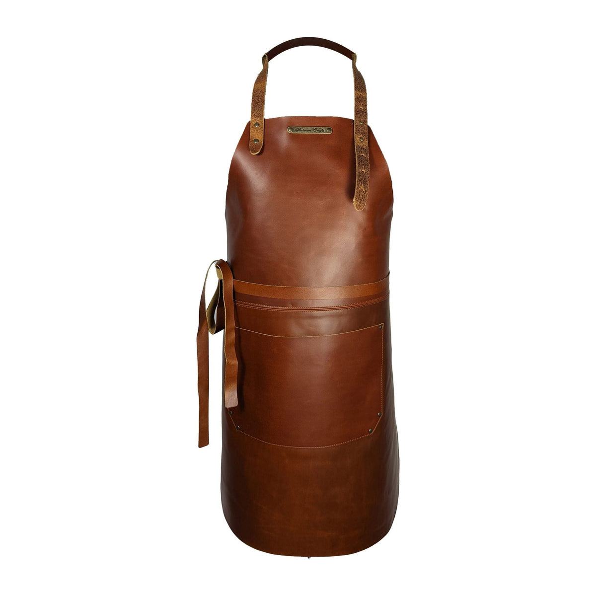 The XL Classic BBQ, rustic leather apron - warriorgarden