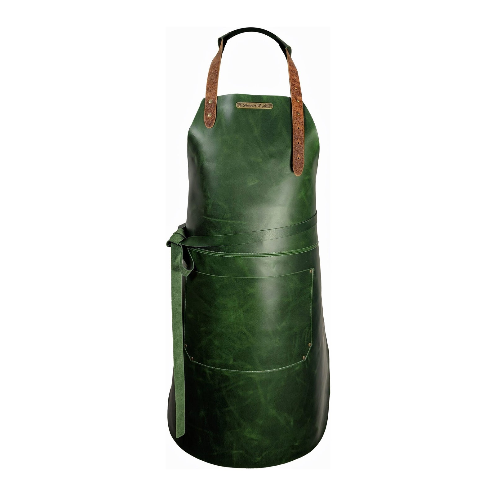 The XL Classic BBQ, rustic leather apron - warriorgarden