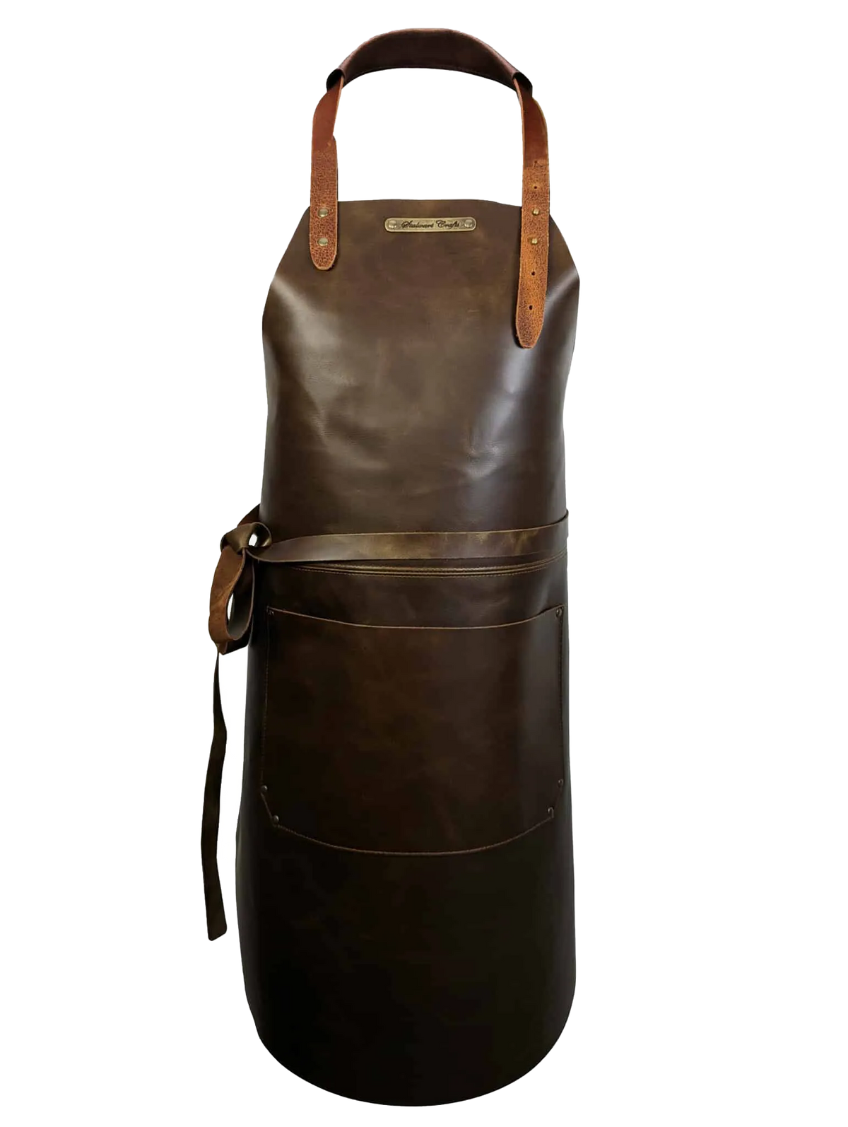 The XL Classic BBQ, rustic leather apron - warriorgarden