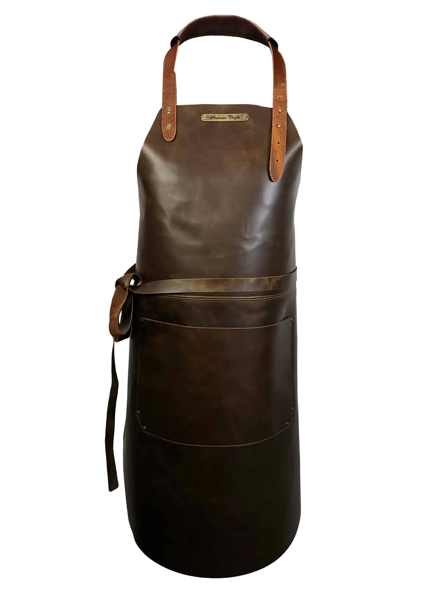 The XL Classic BBQ, rustic leather apron - warriorgarden