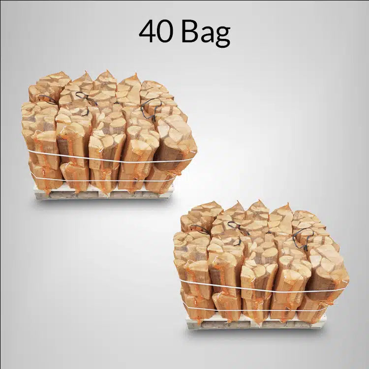 40 bags of kiln dried logs