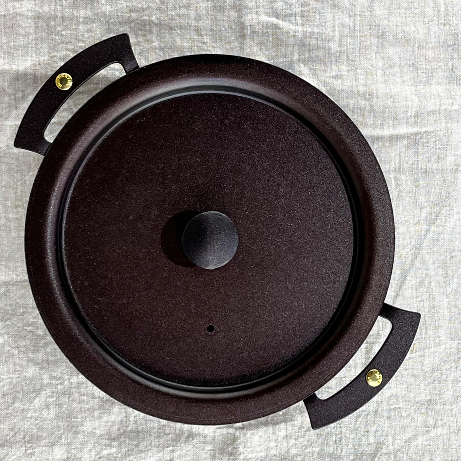 7" Prospector Sauteuse Pan with Double Steel Handles and Lid - warriorgarden