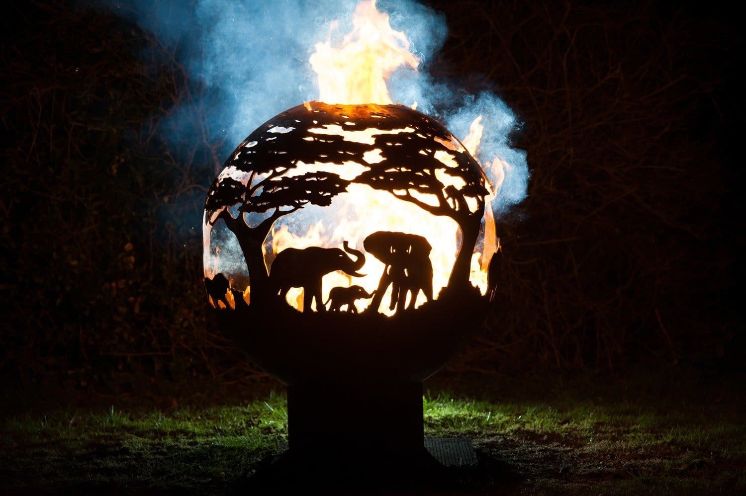 africa fire bowl with large flames 
