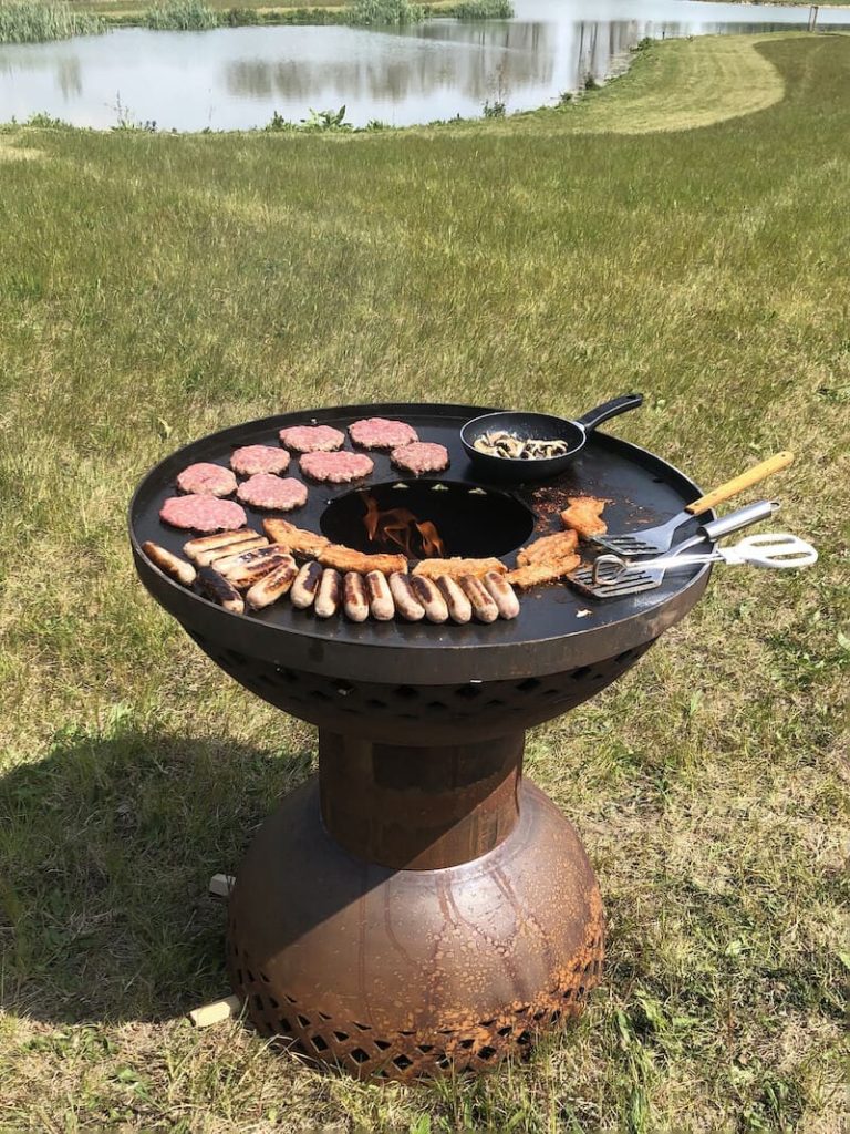 Raised Fire Pit BBQ - Small - warriorgarden