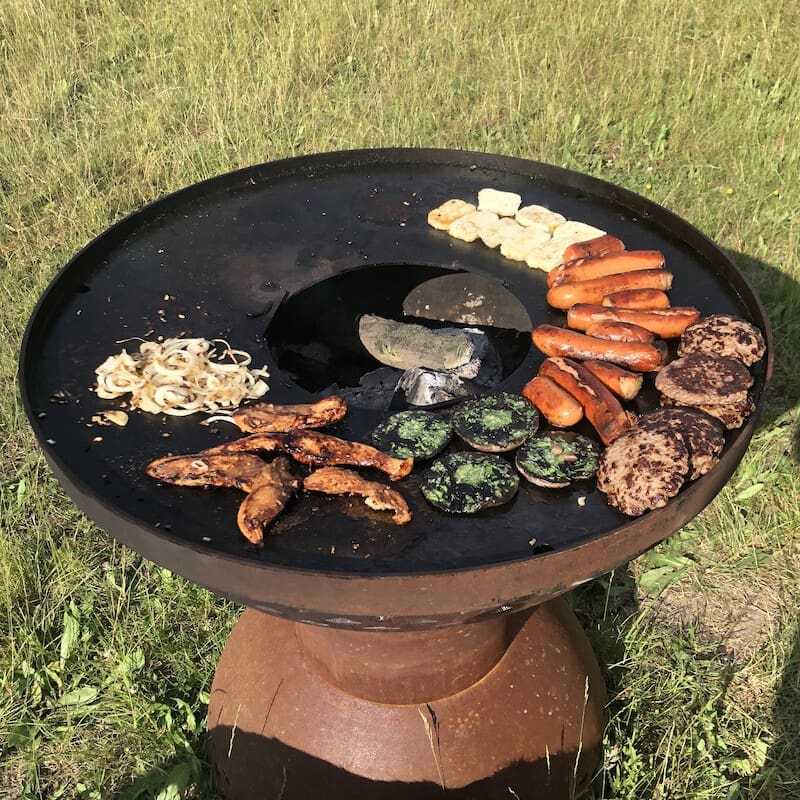 Raised Fire Pit BBQ - Small - warriorgarden