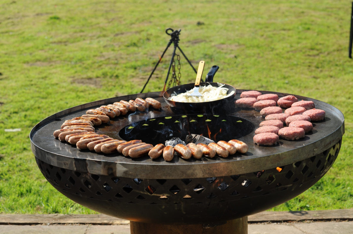 Raised Fire Pit BBQ - Large - warriorgarden