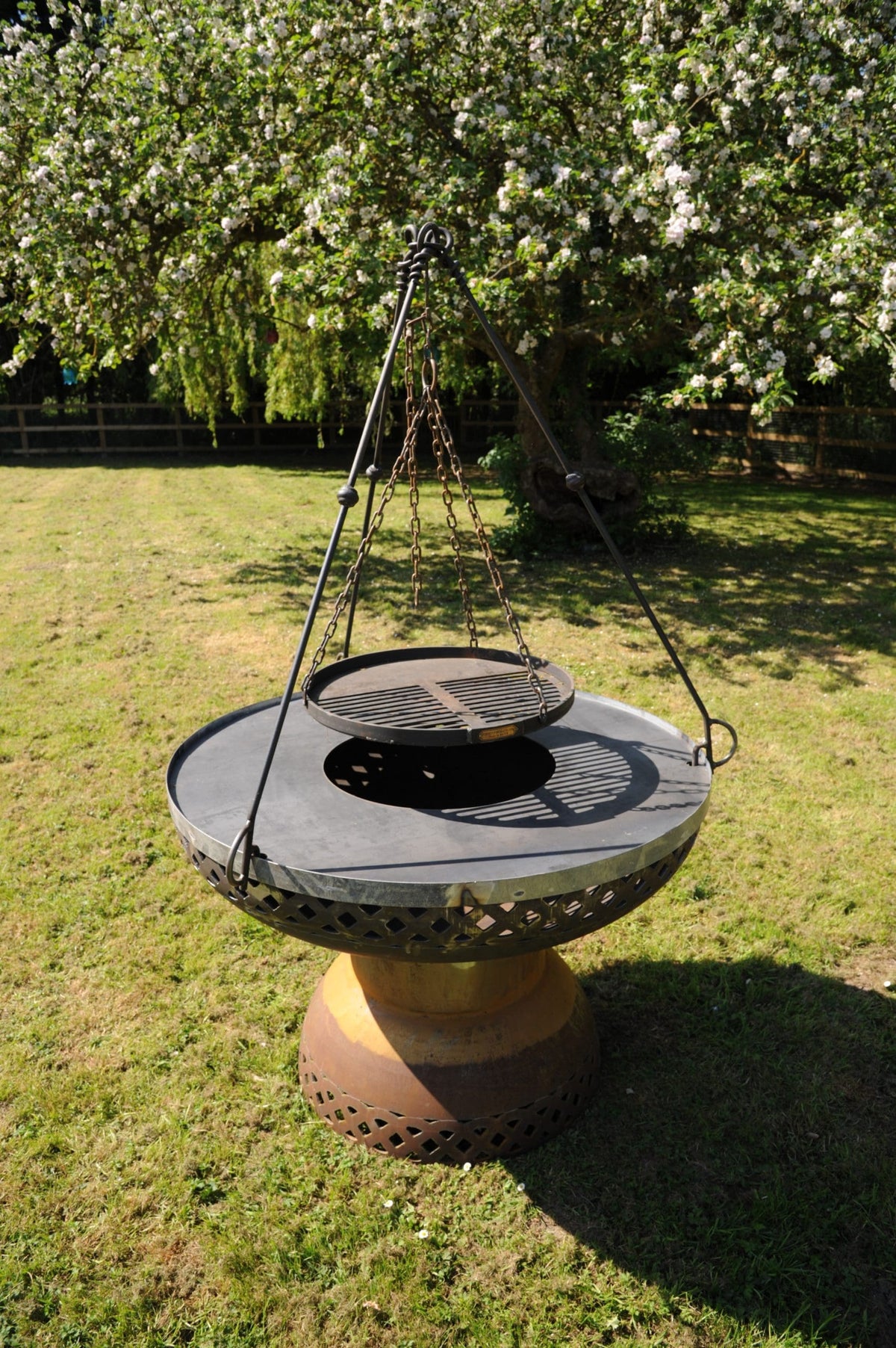 Raised Fire Pit BBQ - Large - warriorgarden