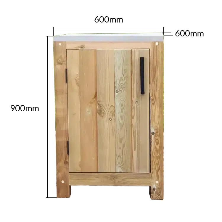 Rustic Outdoor Kitchen Unit - Small - warriorgarden