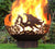 small image of dragon fire bowl during day with large flames