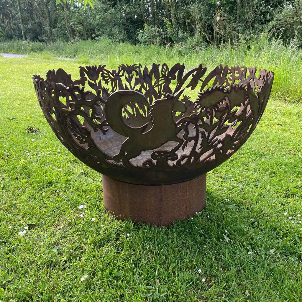 larger view of fairy style fire bowl at day