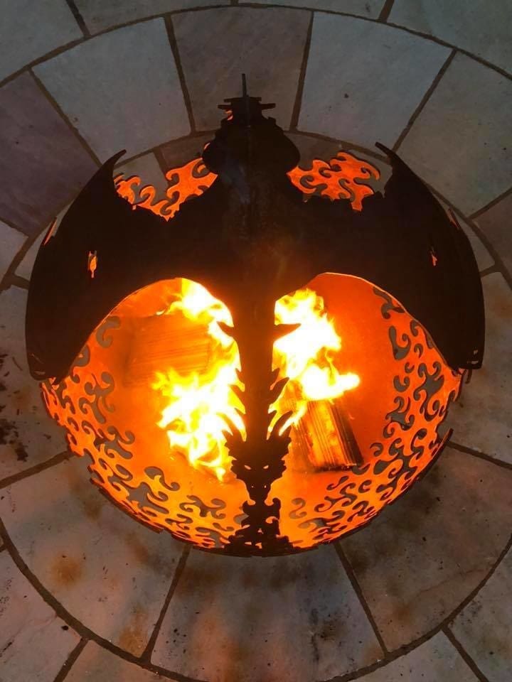 flying dragon fire bowl aerial view