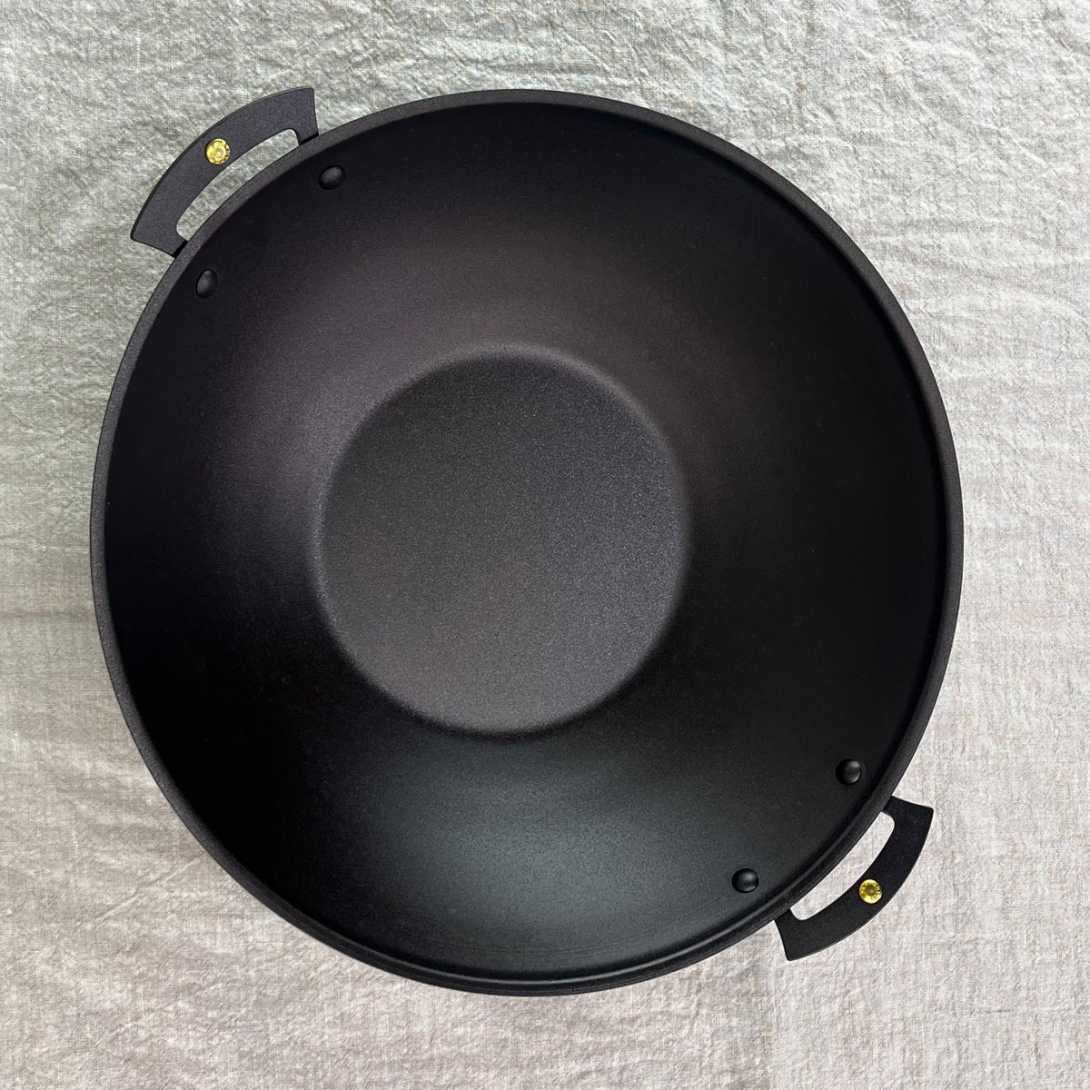 13" Spun Iron Prospector Wok with Lid – Double Handle - warriorgarden