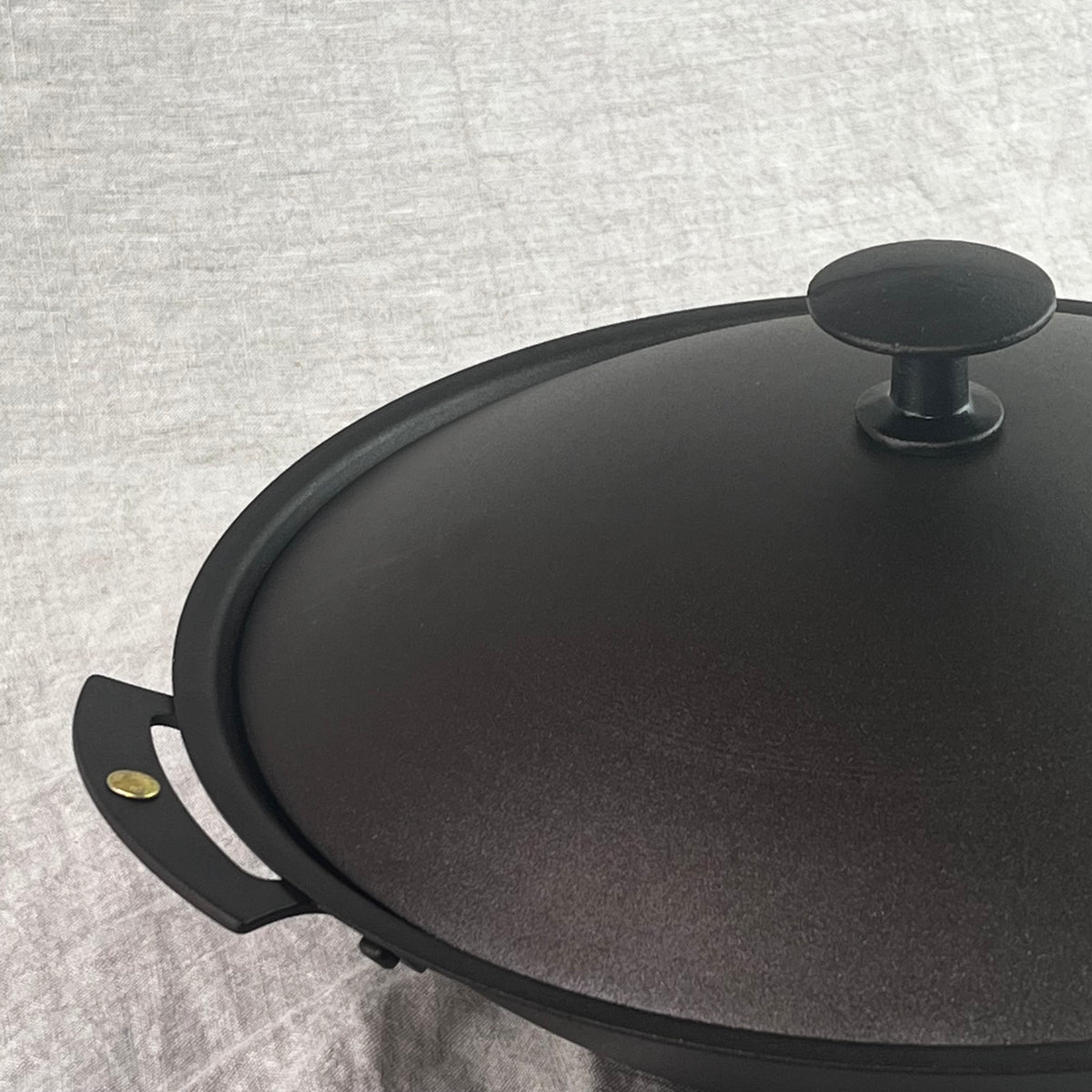 11" Spun Iron Prospector Wok with Lid - Double Handle - warriorgarden