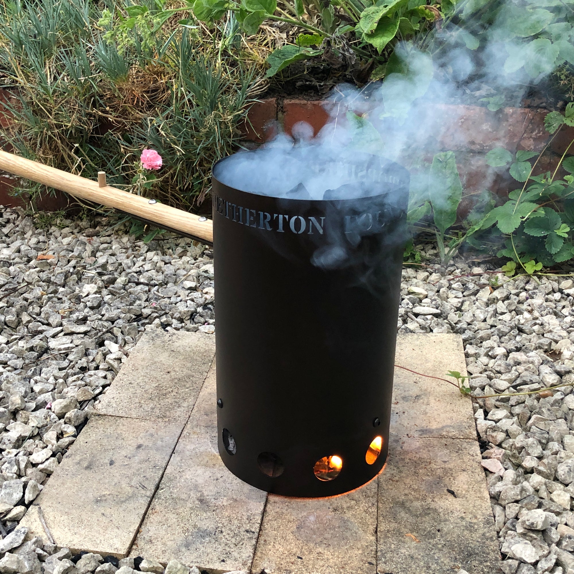 Charcoal Chimney with Oak Handle
