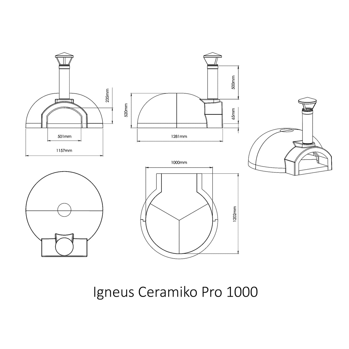 Igneus Ceramiko Pro 1000 Wood Fired Pizza Oven - warriorgarden