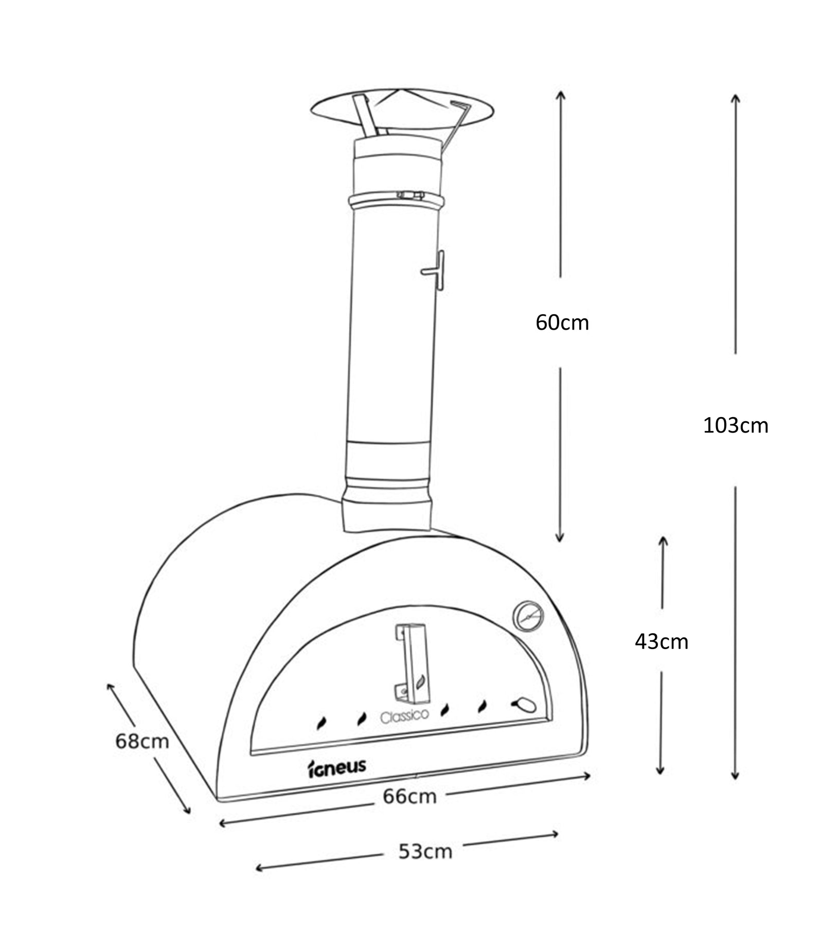 Igneus Classico Wood Fired Pizza Oven - warriorgarden