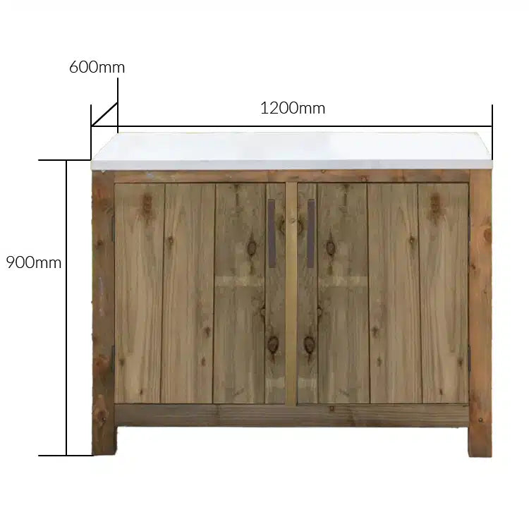 Rustic Outdoor Kitchen Cabinet - warriorgarden