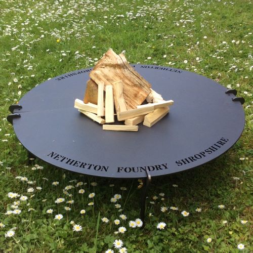 29.5" Giant Black Iron Split Fire Table - warriorgarden