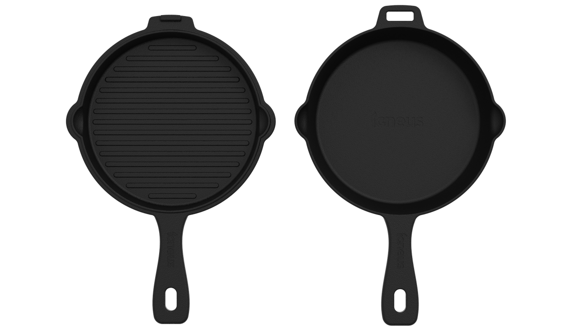 Igneus 2-Part Cast Iron Pan Set - warriorgarden