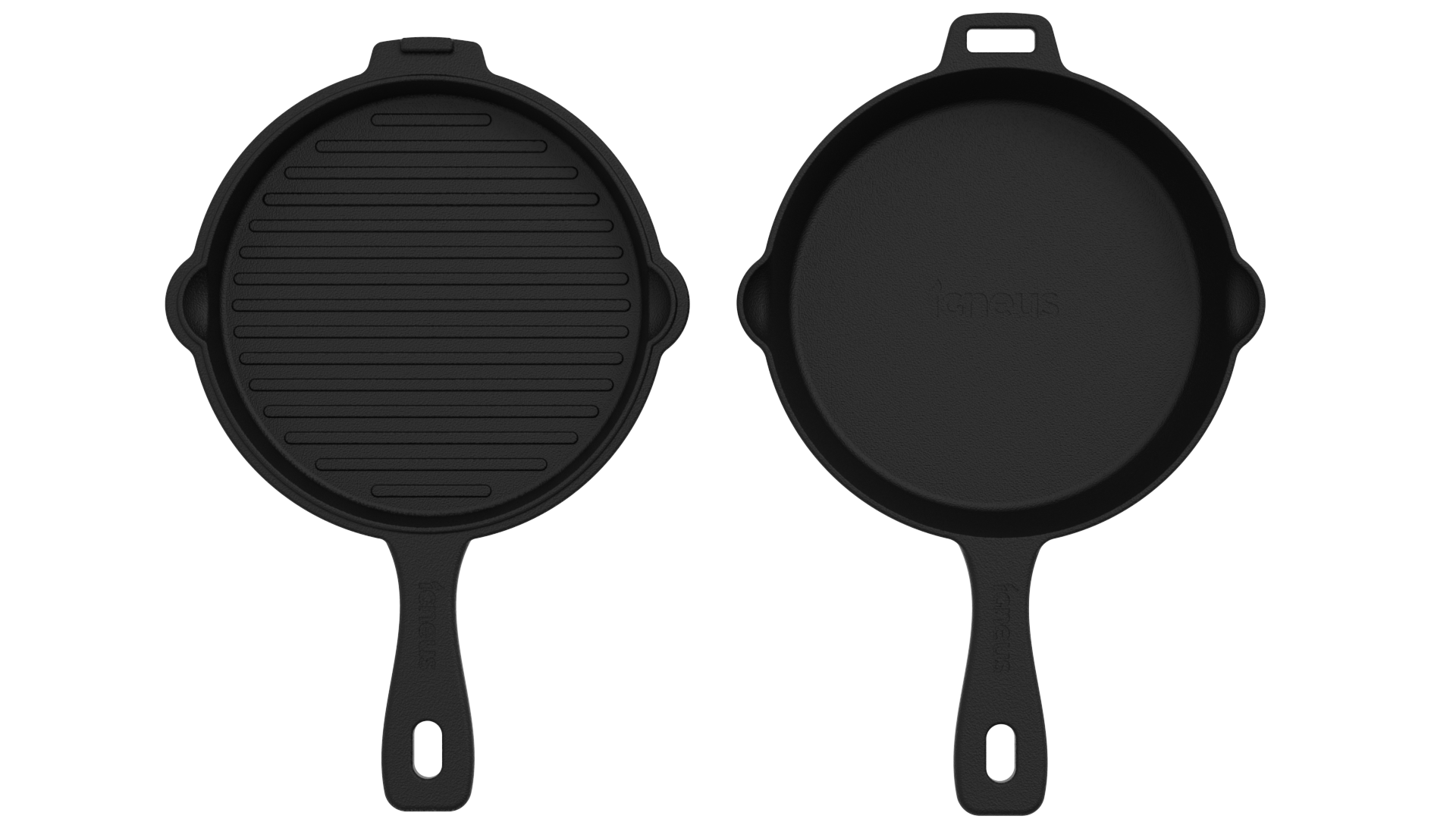 Igneus 2-Part Cast Iron Pan Set - warriorgarden