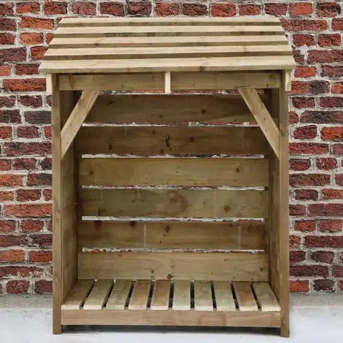 Rustic Wooden Log Store - warriorgarden