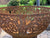 upclose view of twisted tree fire bowl details